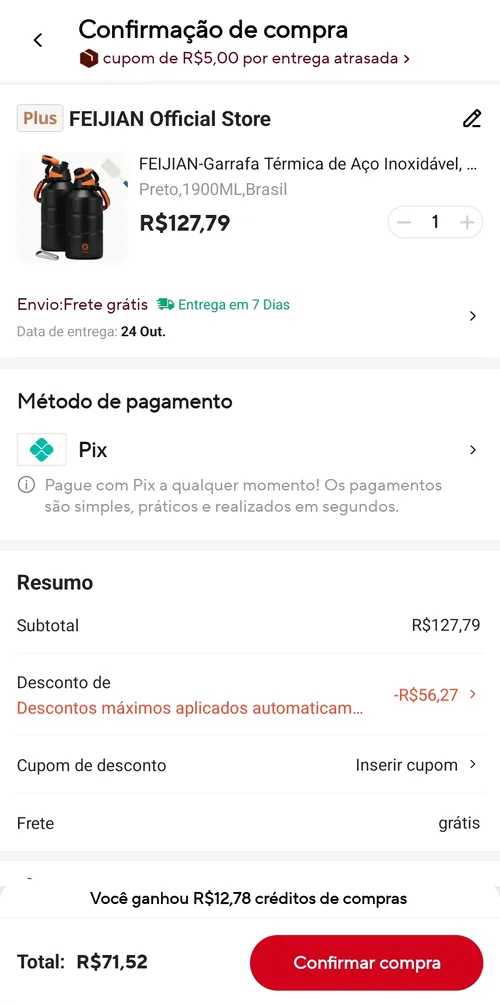 Imagem na descrição da promoção