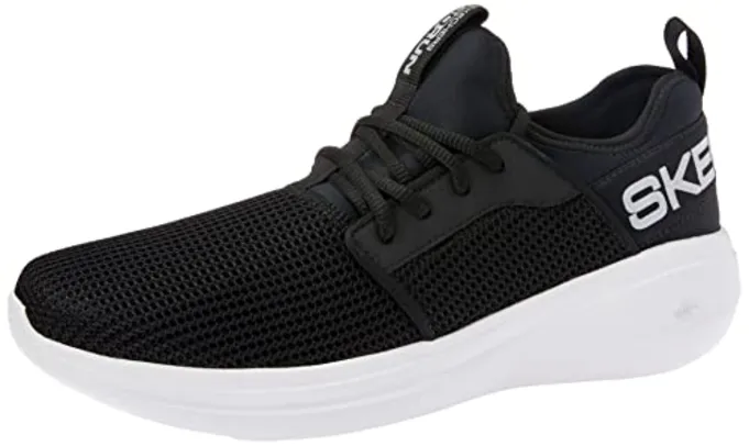 (Tam. 38, 40 e 41) Skechers GO RUN VAST - VALOR Tênis de Treinamento, Masculino, Preto/Branco