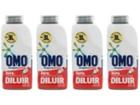 Kit 4 Sabões Líquido Concentrado Omo (R$24,72 cada)