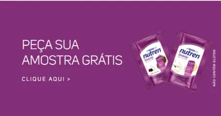 Amostra Grátis Nutren (Vanilla ou Dark Chocolate) - Nestle