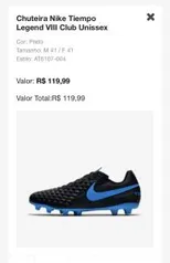 Chuteira Nike Tiempo Legend VIII Club Unissex | R$95