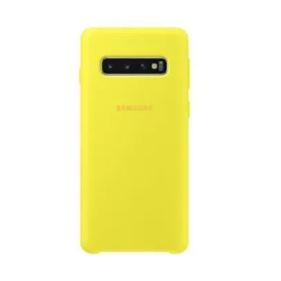 Capa Protetora Silicone Samsung S10 Plus Amarela