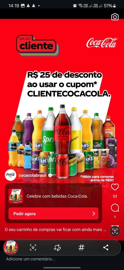 Imagem na descrição da promoção