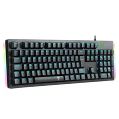 (APP/CUPOM) Teclado Mecânico Gamer T-Dagger Bermuda, LED Azul com Underglow Rainbow, Switch Outemu Blue, ABNT2 