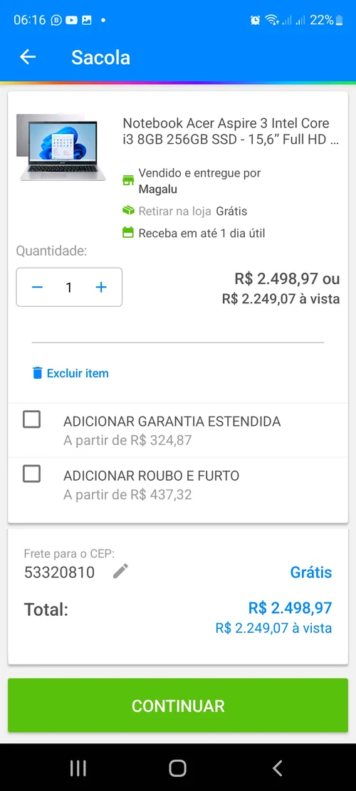 Imagem na descrição da promoção