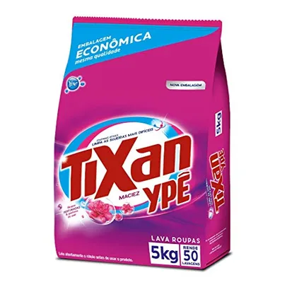 Lava Roupas Pó Tixan Ypê Maciez Sache, Ypê, Rosa, 5Kg