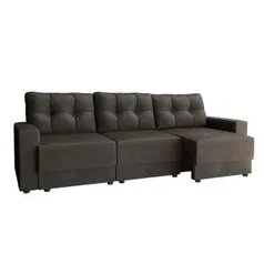 Sofá 3 Lugares Retrátil Lubeck II Suede Grafite 210 cm | R$ 693