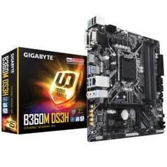 Placa-Mãe Gigabyte B360M DS3H, Intel LGA 1151, mATX, DDR4