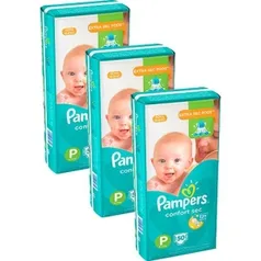 Fralda Pampers Confort Sec P,M,G,XG e XXG - R$90