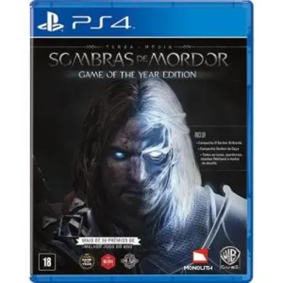 Game Terra Média: Sombras de Mordor - Edição Jogo do Ano PS4 - R$79,99