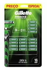 Carga para Aparelho de Barbear Gillette - Mach3 Sensitive 16 Cargas 