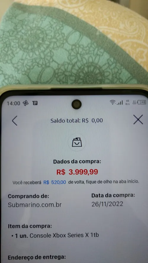 Imagem na descrição da promoção