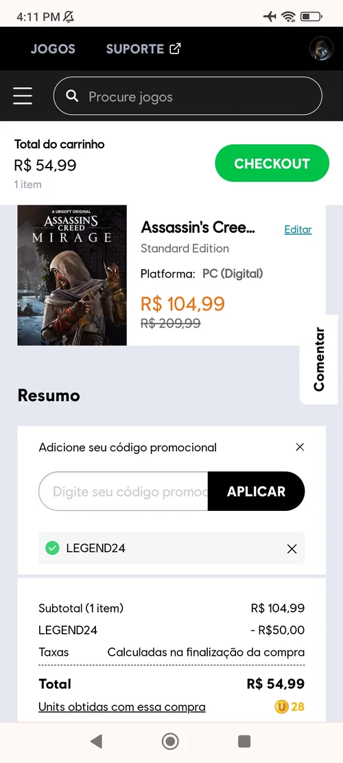 Imagem na descrição da promoção