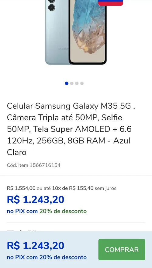 Imagem na descrição da promoção