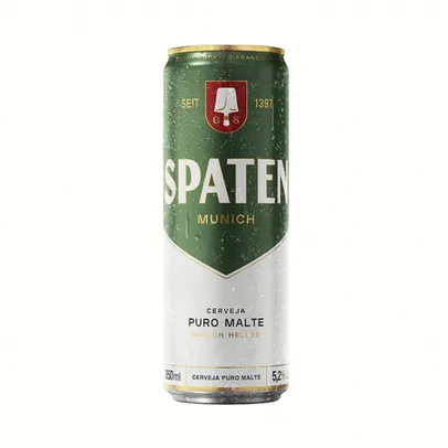 Cerveja munich helles puro malte spaten lata 350ML e outras bebidas com 30% OFF - Descrição