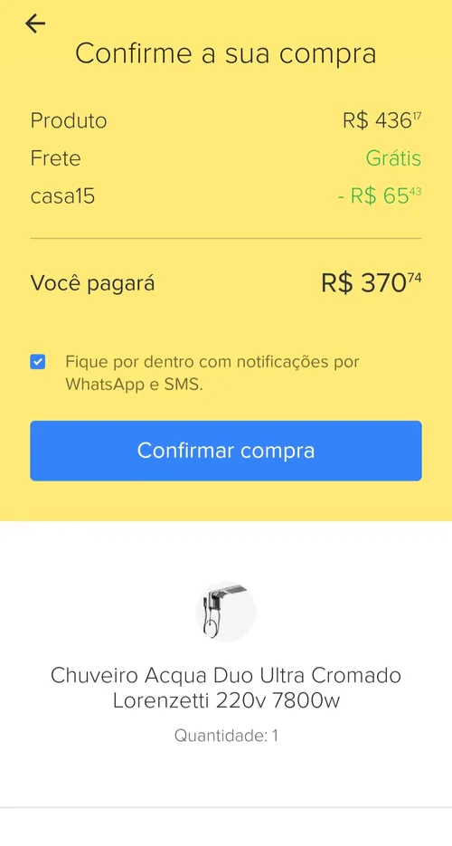 Imagem na descrição da promoção