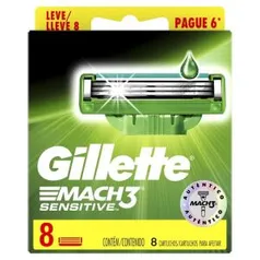 Carga Para Aparelho De Barbear Gillette Mach3 Sensitive Leve 8 Pague 6