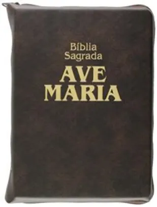 Bíblia Zíper Média Marrom Capa comum - R$25