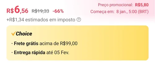 Imagem na descrição da promoção