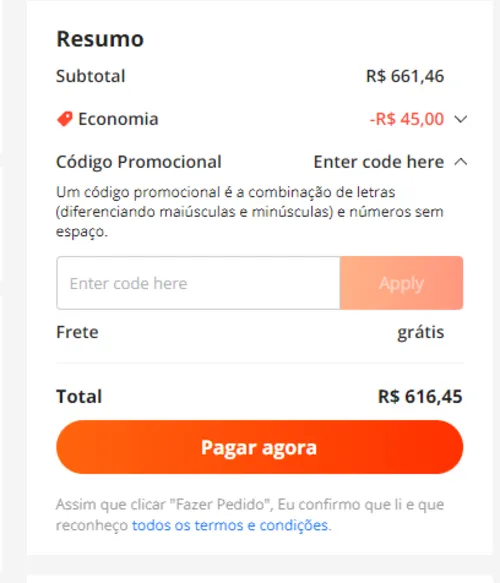 Imagem na descrição da promoção