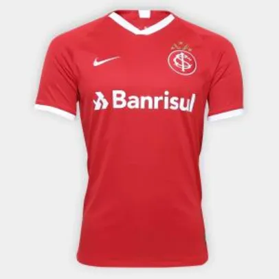 Camisa Internacional I 19/20 s/nº Torcedor Nike Masculina - Vermelho e Branco