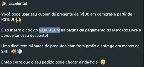 Imagem na descrição da promoção