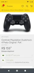 Controle Playstation Dualshock 4 Preto | R$159