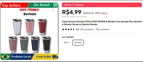 Imagem na descrição da promoção