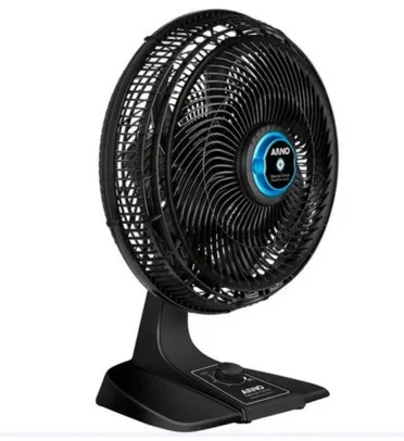 Ventilador de Mesa Arno 40CM VF55 Silence Force Repelente Líquido Preto 220V