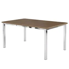 Mesa de Jantar Pelaio Móveis Betina 160x90cm Cromada/Malbec