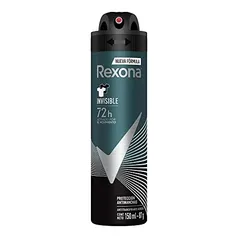 [2 Unid] Desodorante Antitranspirante Aerosol Masculino Rexona Invisible 72 horas 150ml