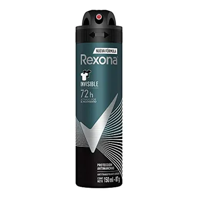 [2 Unid] Desodorante Antitranspirante Aerosol Masculino Rexona Invisible 72 horas 150ml