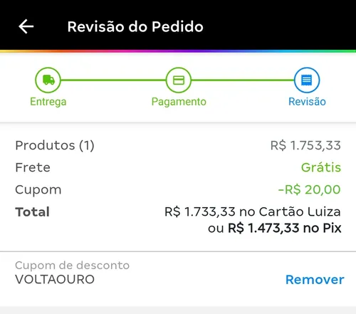 Imagem na descrição da promoção