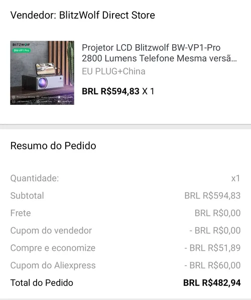 Imagem na descrição da promoção