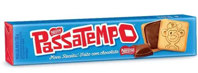 Biscoito Recheado, Chocolate, Passatempo, 130g