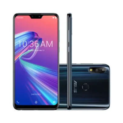 Smartphone Asus ZenFone Max Pro M2 Preto Tela 6.26 Pol. Câmera Dupla 12MP Selfie 13MP Dual Chip Android 9.0