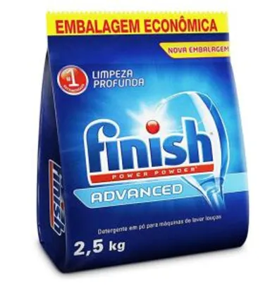 Detergente em Pó Para Lava Louças Finish Advanced, 2,5kg | R$70