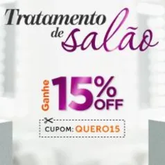 15% OFF em produtos selecionados para cabelo