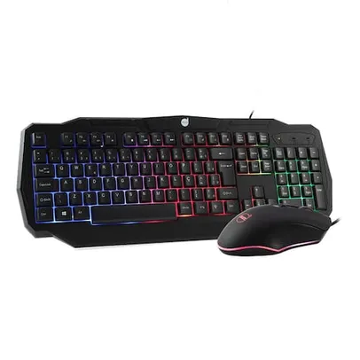 Teclado e Mouse Gamer Dazz 625021 Battlefire Revolution LED RGB Rainbow 3200 DPI USB – Preto