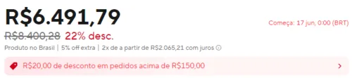 Imagem na descrição da promoção