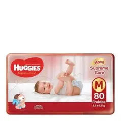 Kit 3 Fralda Huggies Supreme Care M 80 Unidades | R$85