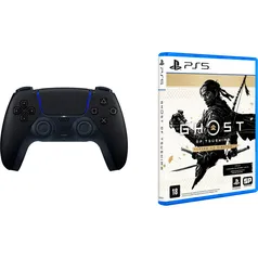 Controle Dualsense Black + Ghost Of Tsushima Versão do Diretor PS5