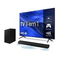 Smart TV Samsung 58&quot; UHD 4K 58CU7700 2023 + Soundbar HW-B550