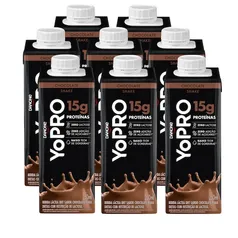 Pack com 8 Unidades YoPRO Chocolate 15G Protein 250ml