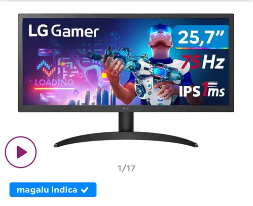 Monitor Gamer UltraWide LG 26WQ500-B 25,7”