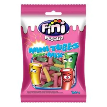 Bala Fini Mini Tubes Mix Azedinho 500g - R$10,72