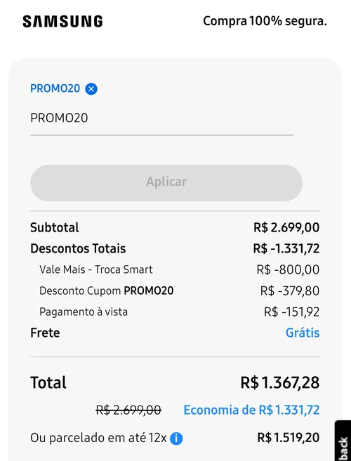 Imagem na descrição da promoção