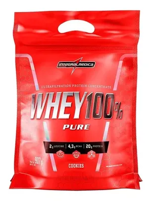 Suplemento em pó Integralmédica  WHEY 100% Whey 100% Pure proteínas Whey 100% Pure sabor  cookies & cream em sachê de 900g