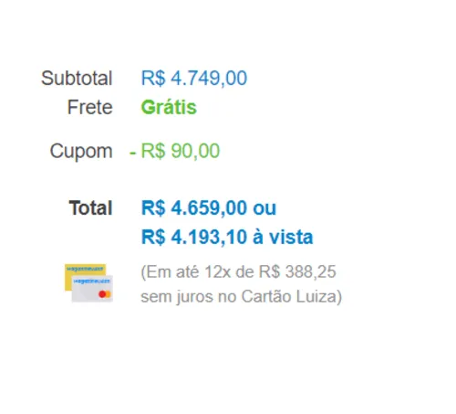 Imagem na descrição da promoção