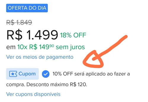 Imagem na descrição da promoção